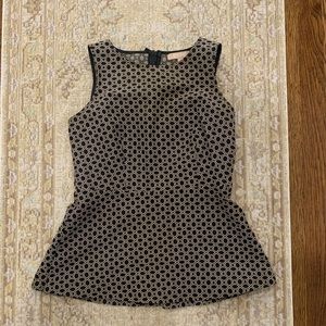 Black & White Peplum Top